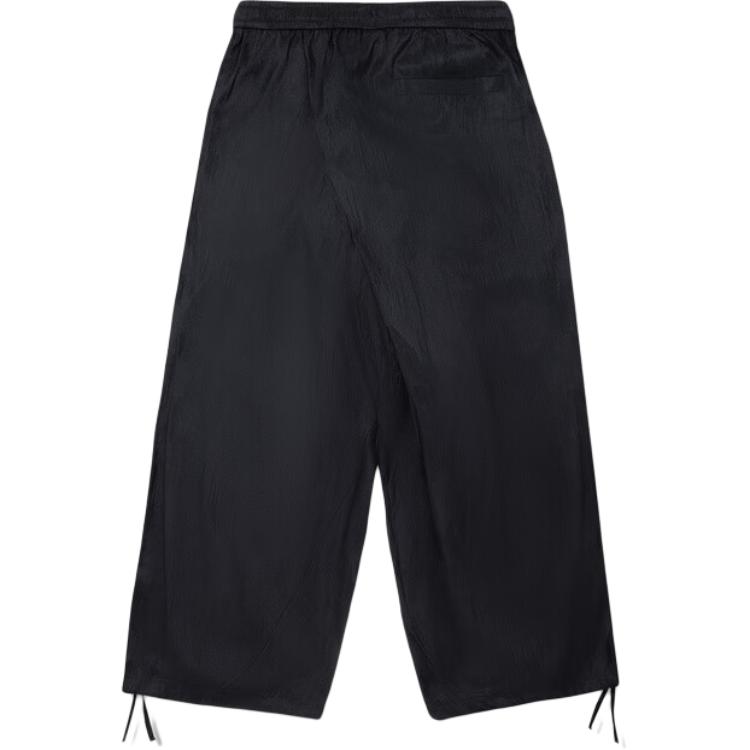 Li Ning Revive Series Comfortable Simple Loose Solid Color Mid Waist Drawstring Nine Point Casual Pants Men Pants AKQV069-1