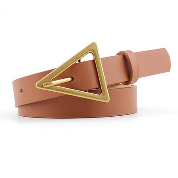 Women Triangle Belt Women Dress Belt Decoration Triangle Buckle Casual Jeans Slim Belt