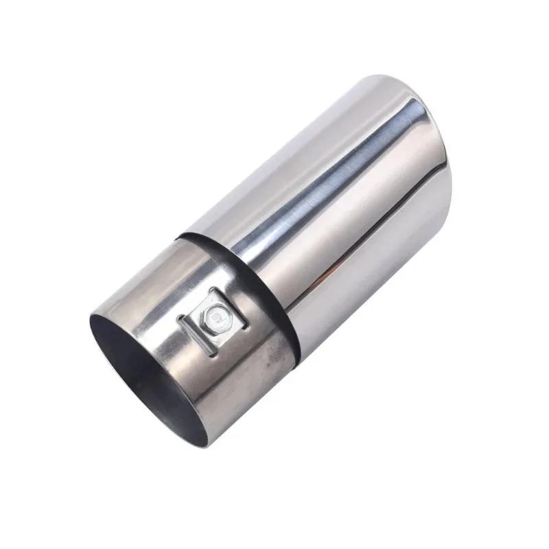 Universal Stainless Steel Exhaust Tip - Straight/Curved Muffler Pipe for Car Tail Throat Decoration
