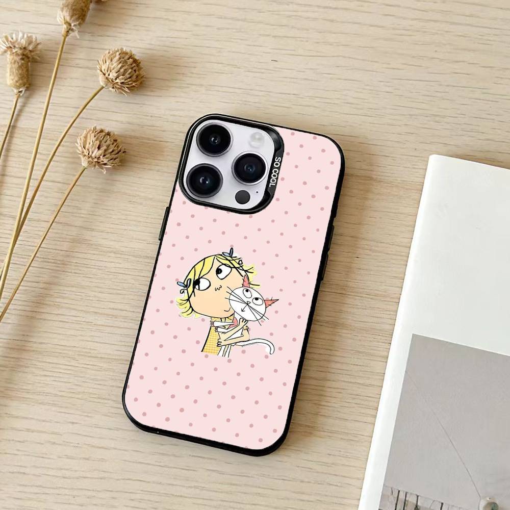 Charlie and Lola Anime Phone Case Color Silver Shell For IPhone 17 16 15 14 13 12 11 Pro Max Plus