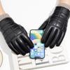 Winter Genuine Leather Gloves with Long Checkered Patterns Are Popular In Europe and America. They Are Windproof and Warm for Driving and Cycling