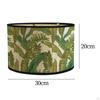 Bamboo E27 Lamp Shade with Leaves Pattern Accessory 11.8x7.8inch Farmhouse Cover for Bedrooms