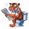 Funny Cat Dog Fox Tiger Animal on the Toilet Sticker Bathroom Toilet Cover Sticker Wall Sticker WC Home BathRoom Waterproof Decoration S353