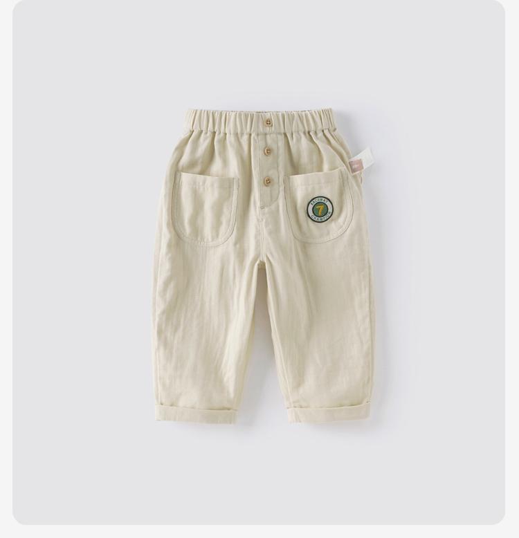 David Bella Children's Pants Summer Dress Boys' Thin Nine Cent Pants Gauze Casual Pants