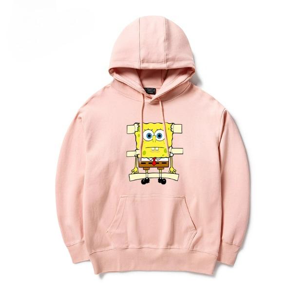 

2025 SpongeBob SquarePants Big Star Pi Crab Boss Octopus Brother Printed Hoodie Couple Cartoon Summer Cotton Loose Top S