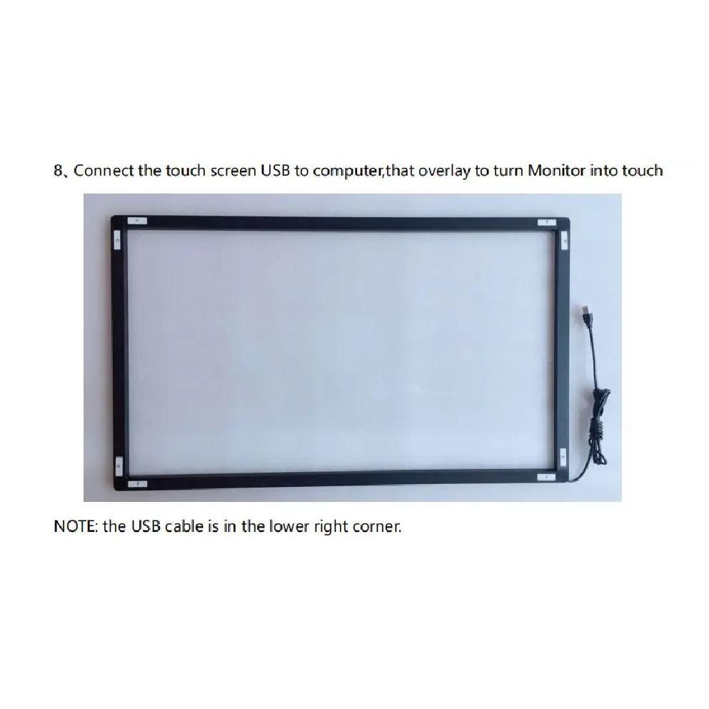 Xintai Touch 65" IR-Touch-Rahmen ohne Glas, 20 Touch-Punkte Infrarot-IR-Multi-Touchscreen-Overlay