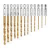 13Pcs HSS Metal Twist Drill Bit Set 1/4 Hex Shank 1.5-6.5mm Suitable For Woodworking And Wood Operations
