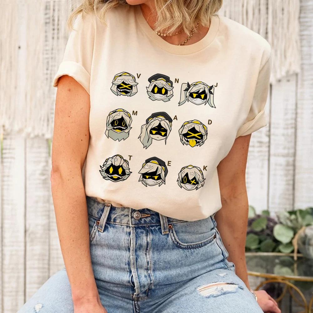 Murder Drones t-shirt dziewczęcy Oddychający lata 2000 Wygodny Kolorowy Graficzny Psychodeliczny t-shirt Popkultura Punk Oddychający hip hop