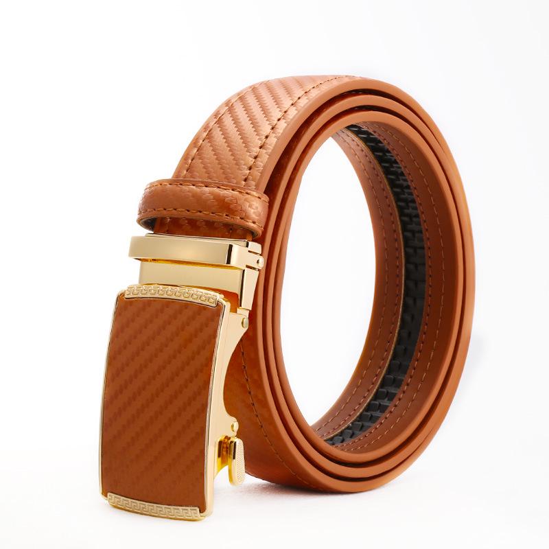 

Men s Leather Belt with Automatic Alloy Buckle - Elegant and Stylish Design 125 cm хакі