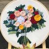1 European-style 3D Floral DIY Embroidery Fabric Kit