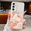 Hydrangea Peony Flower Pattern Case For Samsung Galaxy S26 S25 S24 Ultra S23 S22 S21 FE A54 A15 A35 A55 A16 A26 A36 A56 A17 A37 A57 5G Funda