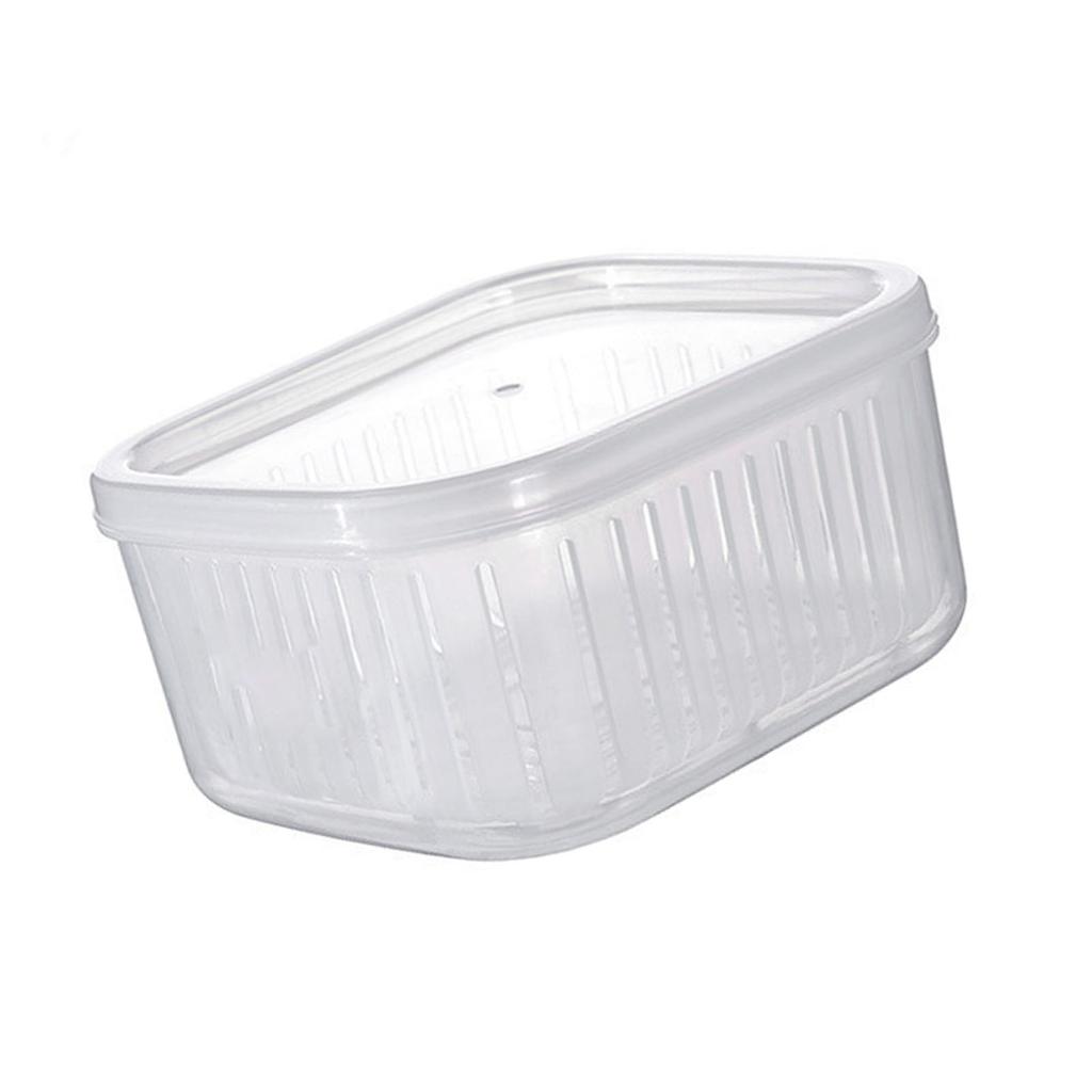 Raining Fruit Storage Containers for Fridge Keep Freshness Sealed Lid Clear Vegetable Fruit Fridge Organizer