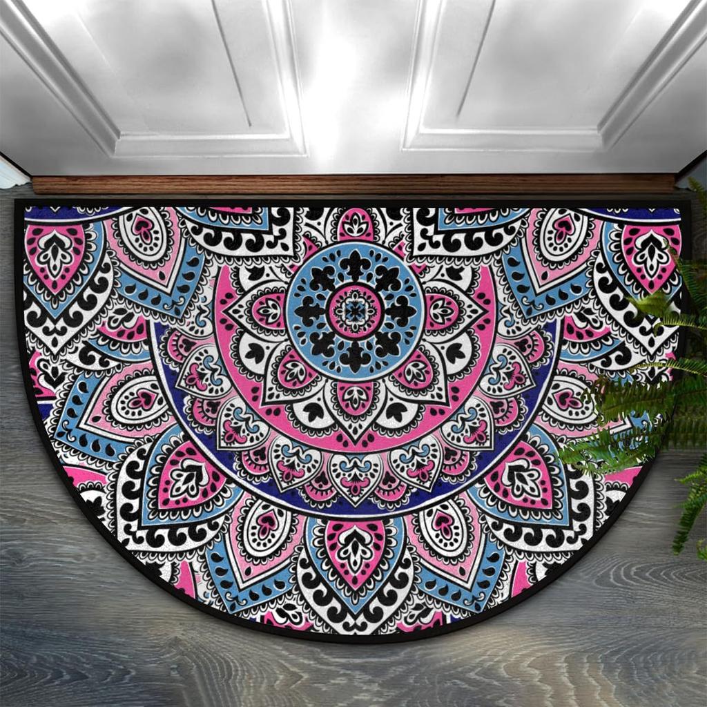 Home Semi Circle Carpet Home Door Decoration Floor Mat Kitchen and Bathroom Floor Mat