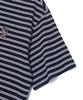 RAYFIKERS Striped Embroidered Short Sleeve Mq2Tu276_Black