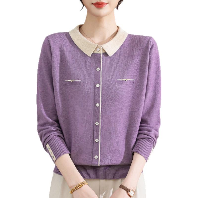 Stylish Knitwear for Middle-Aged & Elderly Women: Spring & Autumn Fashionable Loose Tops
