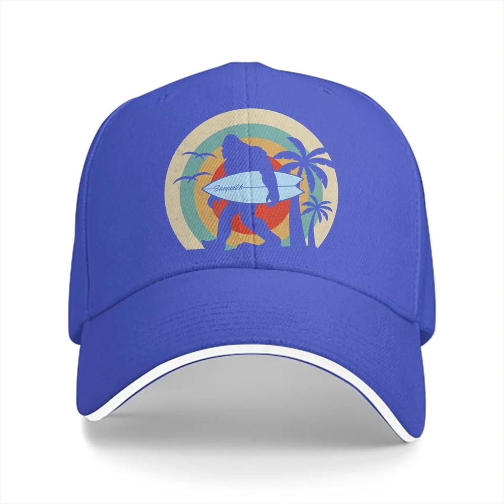Summer Cap Sun Visor Surfing Funny Surf Classic Hip Hop Caps Bigfoot Sasquatch Peaked Hats
