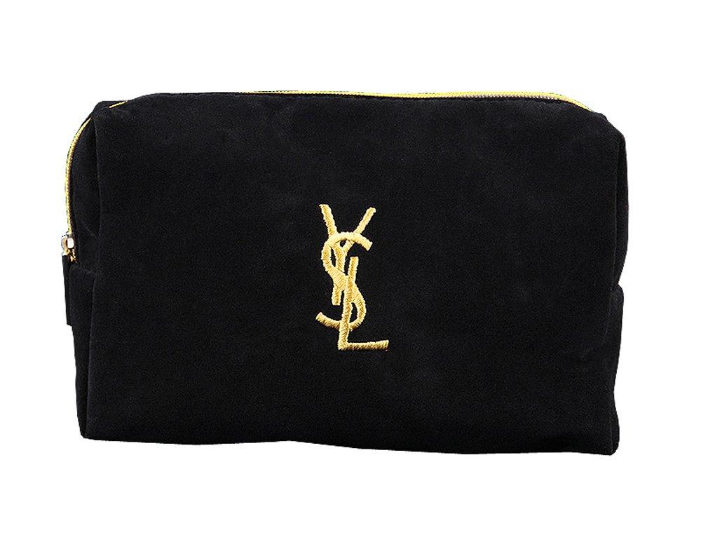 Yves Saint Laurent Cosmetic Small Black and Product Number AMI119 Pouch, Item, Yellow,