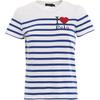 T-shirt a maniche corte con motivo a righe color block Polo Top da donna 211754351-001