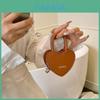 Girl Summer Heart Shaped Pu Shoulder Bag With Letter Print For Daily Use