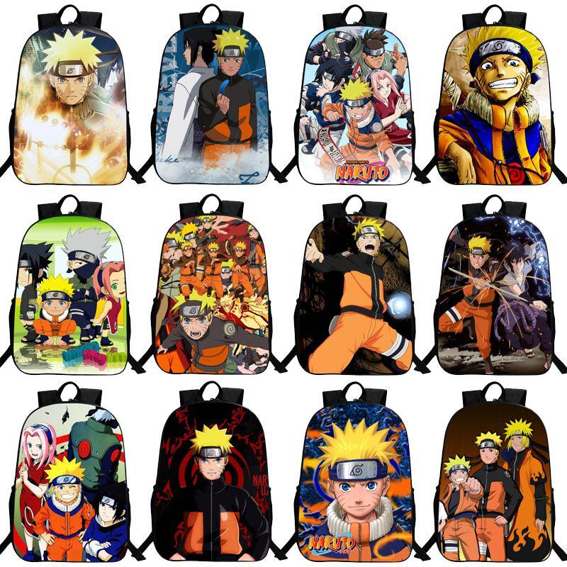 Stylish Anime Naruto Book Bag With Durable Design And Adjustable Shoulder Straps