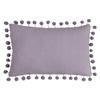 Furn Dora Pom Pom Velvet Rectangular Cushion Cover
