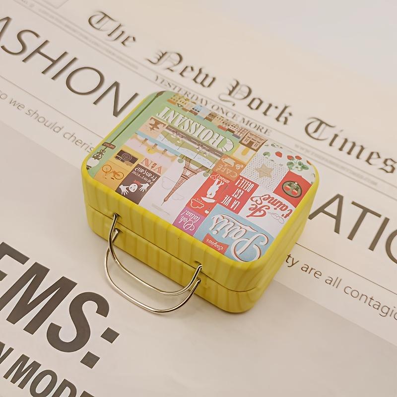 Retro Mini Portable decorative box, change storage box, beauty metal packaging box, holiday candy metal box.