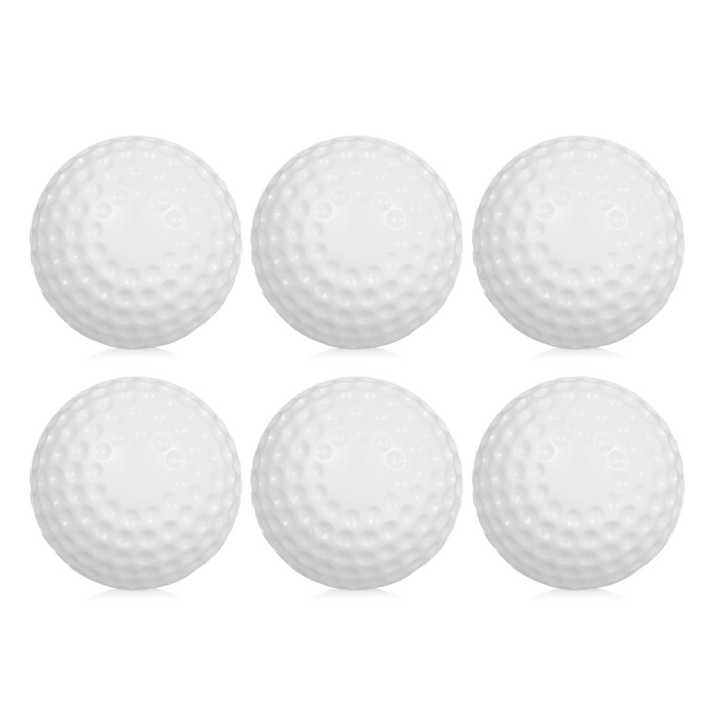 6 Pack 9 Inch PU Dimpled Baseballs with Drawstring Carry Bag for Pitching Machine Practice