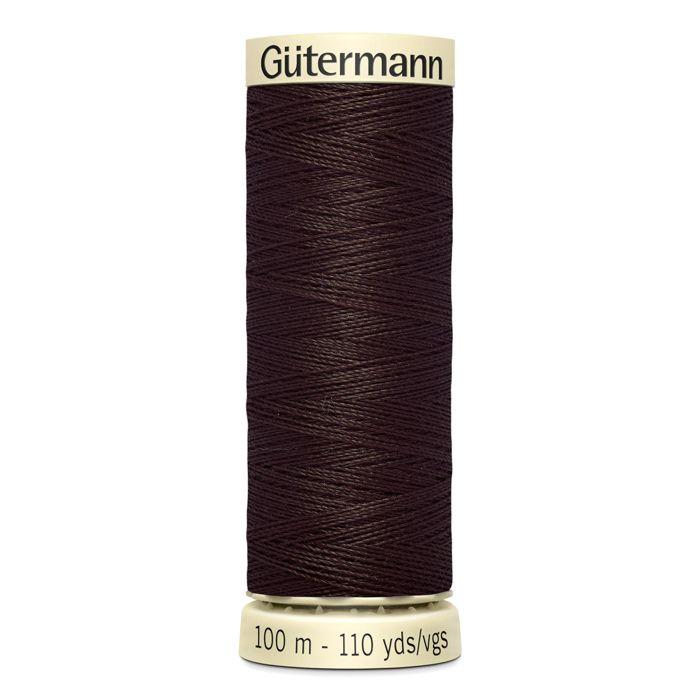 Lot de 5 bobines 100m Fil 100% polyester Gutermann Ref 788988 - Att 696 - acajou