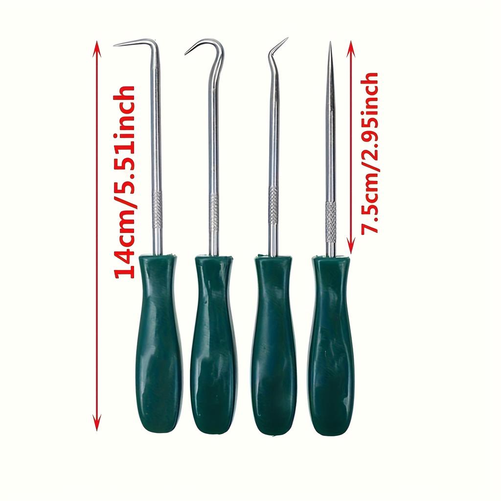 4 pieces of professional oil seal removal tools, mini seal hook set, special shape sealer, automotive sealant extractor, engine repair tools