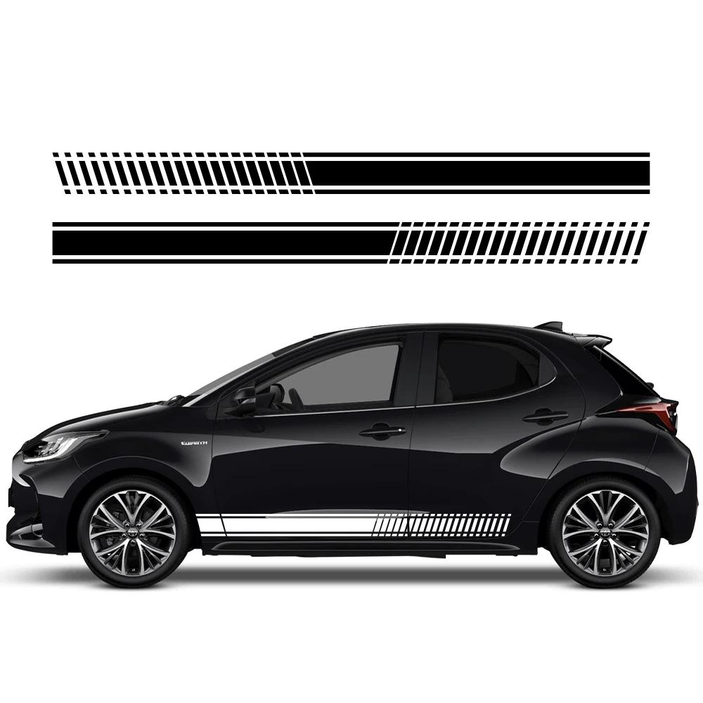 Car Door Side Sticker Decal Kit For TOYOTA YARIS Auto DIY Sticker Styling Vinyl Film Waterproof Decals Car Exterior Accessories