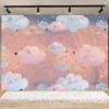 Colorful Sky Rainbow Cloud Castle Backdrop Gold Glitter Star Baby Shower Kids Girls Children's Birthday Party Backgrounds Decor