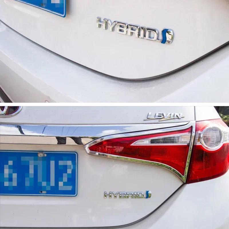 3D For Toyota HYBRID Car Logo Stickers Refitting Metal Emblem Badge Decal Auto Accessories Prius Camry Crown Auris Rav4 Corolla