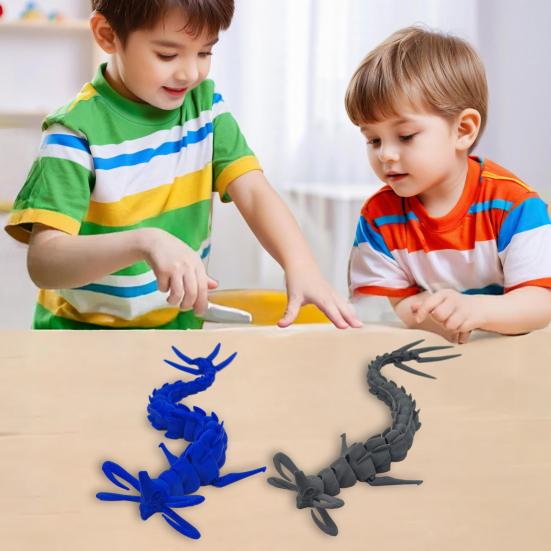 3D Printed Sea Creature Toy Deep Sea Animal Figurine with Movable Joints Articulated Mythical Ocean Predator Model Decoration Ocean Lovers Gift