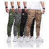 Pantalones Casuales Rectos para Hombre de Cuatro Estaciones, Ajuste Delgado, con Puños con Cordón