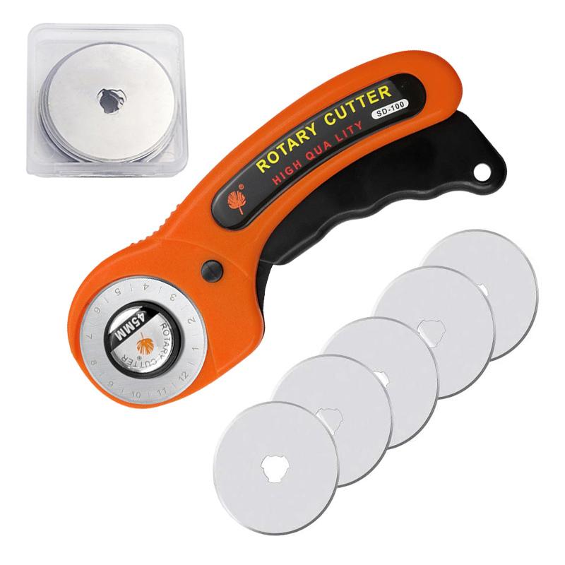Fabric Rotary Cutter 45mm Blade Card Paper Sewing Quilting Fabric Cutting Tailor Scissors Tool Dress Clothes Making DIY Tool