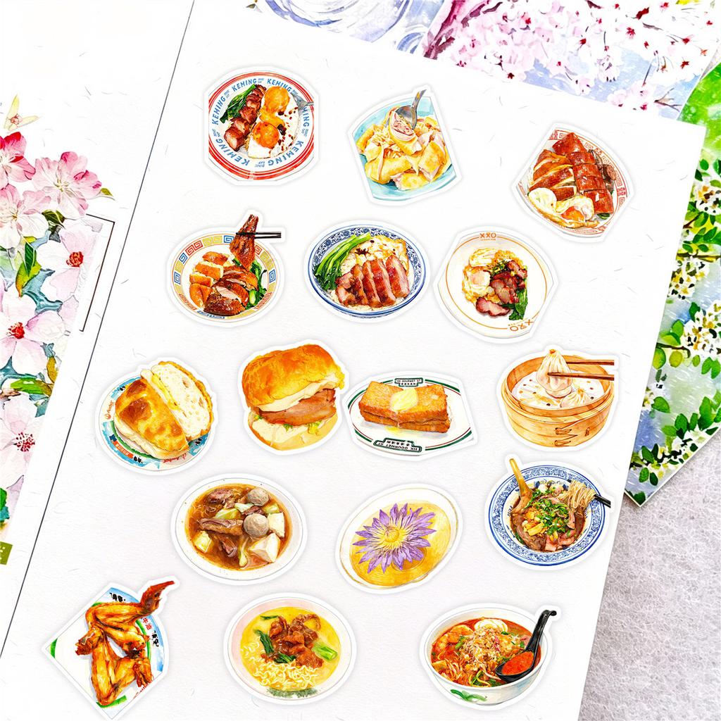150Pcs/Set HongKong Delicious Food Mini Diary Manual Stickers DIY Scrapbooks Album Decor Decals Stickers