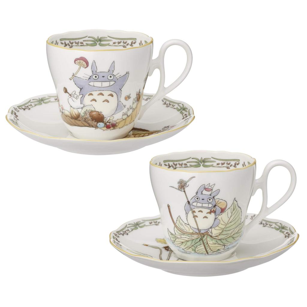 Noritake Cup Saucer Coffee 250cc My Neighbor Totoro Microwave Safe 2 Bone China & (Pair Set) (For Tea) TP97889/4924-38
