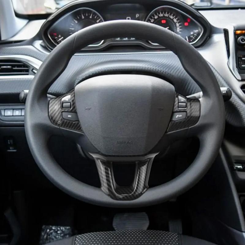 For Peugeot 208 GTI 2008 308 2014 - 2018 Car Steering Wheel Panel Cover Trim Sticker Interior Accessories