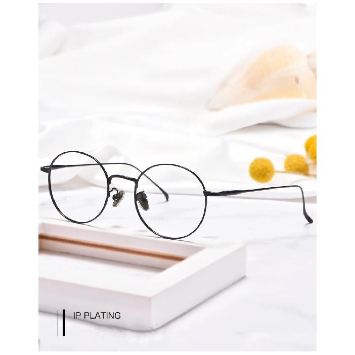 Pure Titanium Round Retro Glasses Frame Full Frame Myopia Glasses Men And Women Fashion Prescription Spectacles Frames 3216