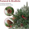Garden Stakes Christmas Tree 45cm Stake With Cones Red Berries Insert Decoration Art Ground Spikes For Porch Backyard Pathway