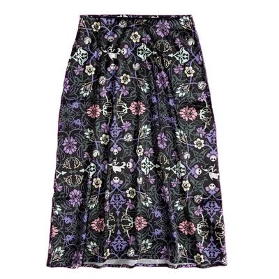 Womens/Ladies Floral Satin Midi Skirt