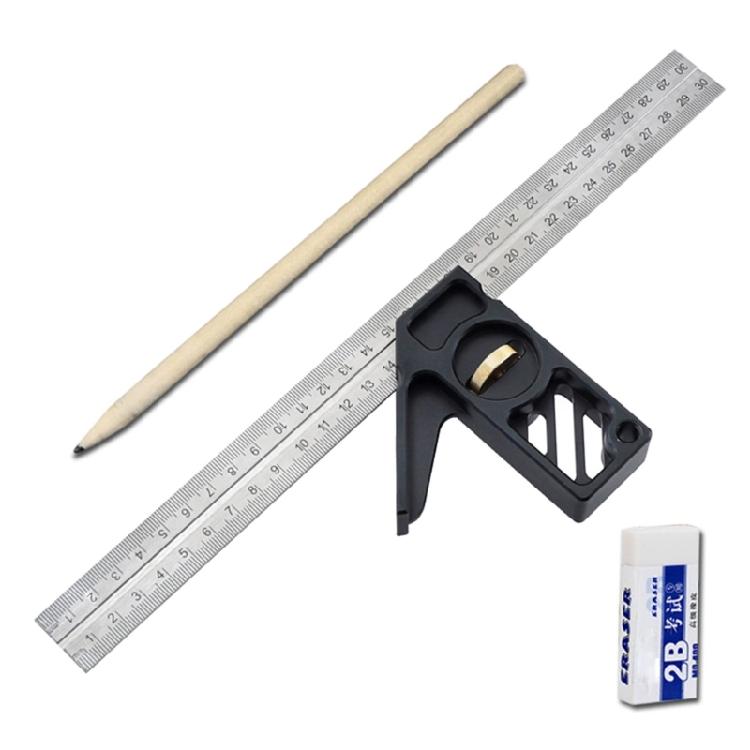 AngleRuler Gauge Protractor Stainless Steel for Woodworking 300mm Square Ruler 1