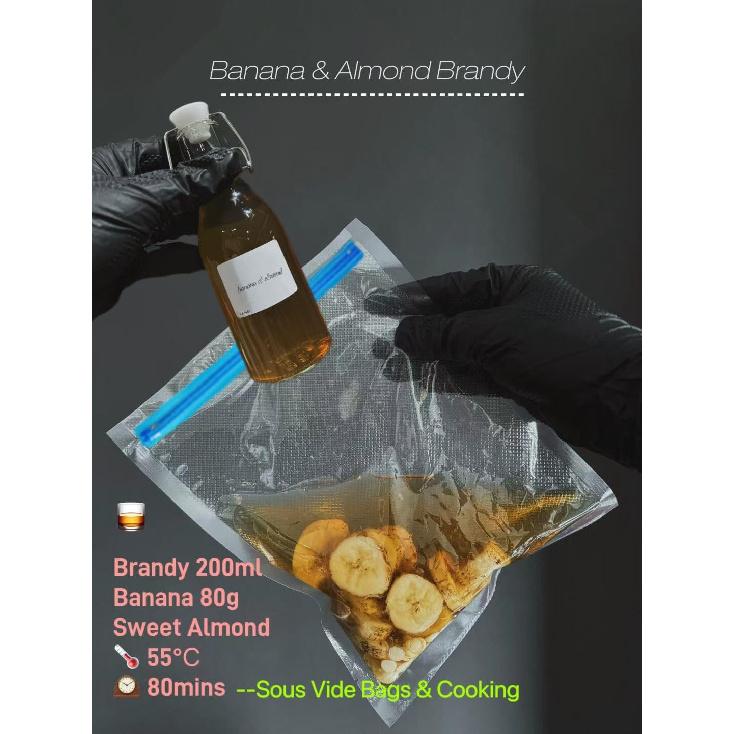 Sous Vide Bags-BPA-Free Reble Vacuum Seal Bags for Food/Freezing Safe-20pcs (8.6 * 8.5in) Vacuum Food Storage Bags & Seal Clips for Sous Vide
