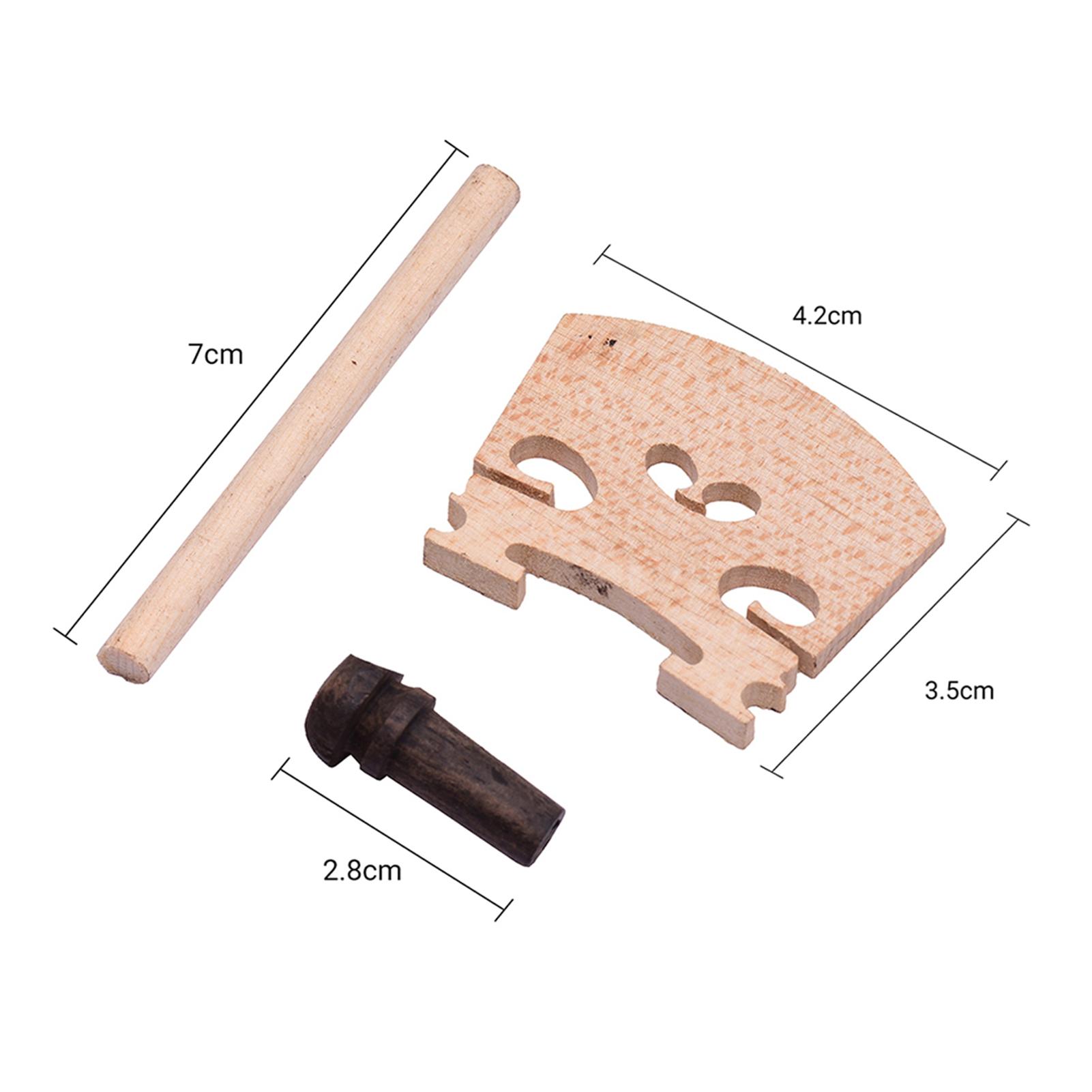 

Violin Accessories Set, Chinrest, Clamp, Tailpiece, Tuning Pegs, Tuners, Tailpiece, End Pin, Bridge, Soundpost for 4Celsius4 Full Size Players