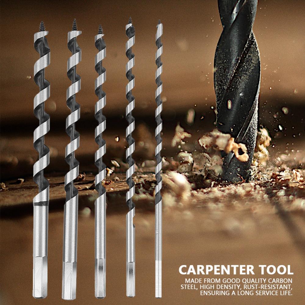 5pcs Hardened Alloy Steel Auger Drill Bit Set Hexagon Handle Drill Bit Planting Hole Drilling