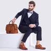 Mode 2024 Vintage Italienisch Hochwertiges Echtes Leder Brogue-Stil Derby Kleid Business Party Alltag Kleiderschuhe für Herren