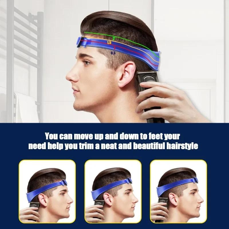 DIY Hair Trimming Template Haircut Band Breathable Curved  Silicone Home Hair Trimming Guide for Boys Men