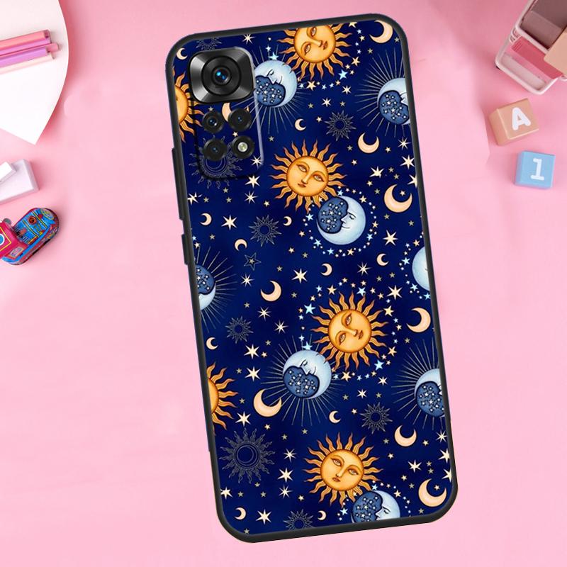 

Чехол для телефона Xiaomi Redmi Note 14 10 11 12 13 15 Pro Plus с рисунком Лицо Солнца и Луны Для Redmi 15 15C 14C 12C 10C 13C Redmi Note 10 Pro