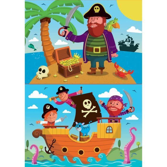 Pirates Puzzle 2X20 Pcs - EDUCA - Human Theme - Child 3 Years Old - 40 Pieces