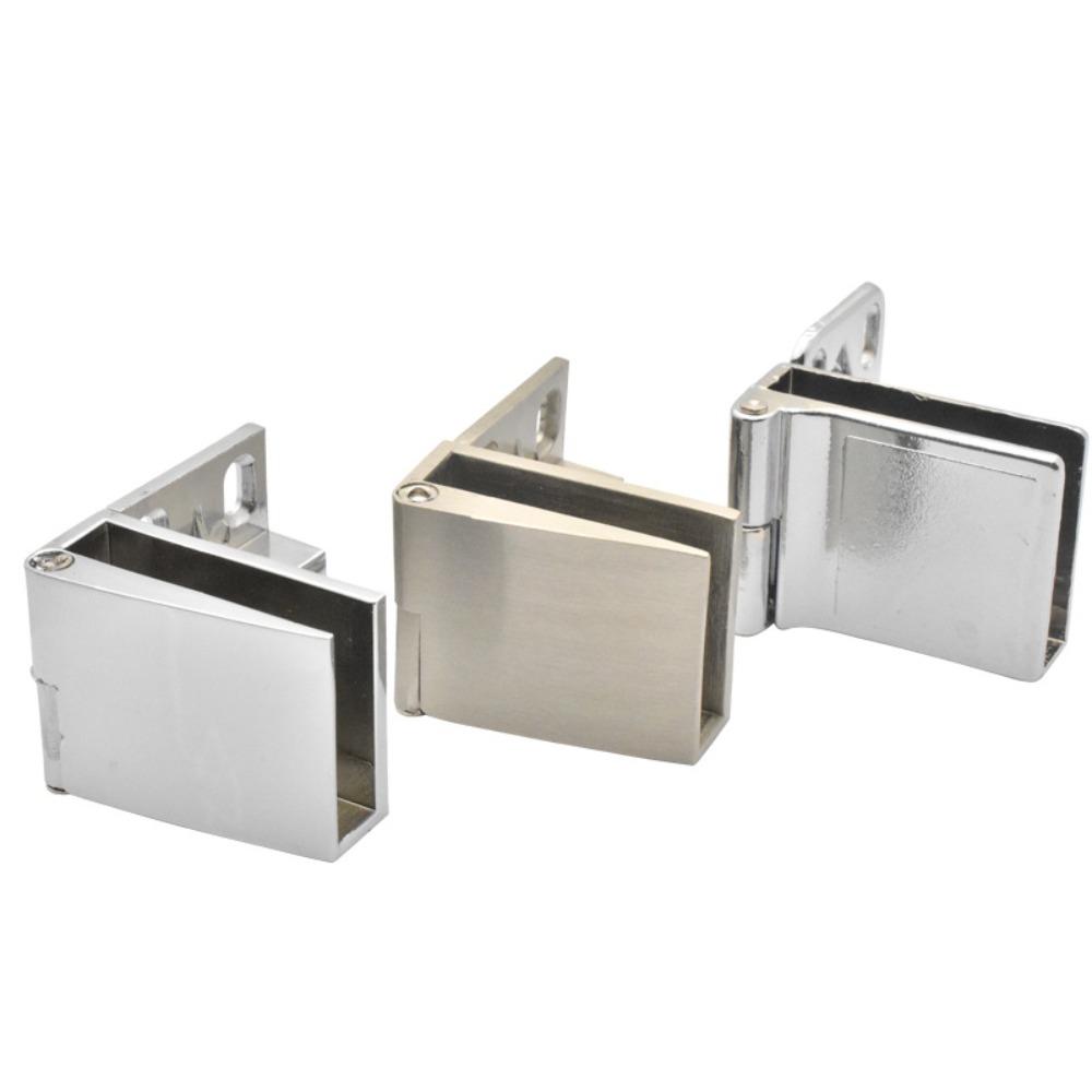 Self-closing Frameless Clamp Zinc Alloy Cabinet Door Hinge New Glass Door Hinge  Wardrobe Cupboard
